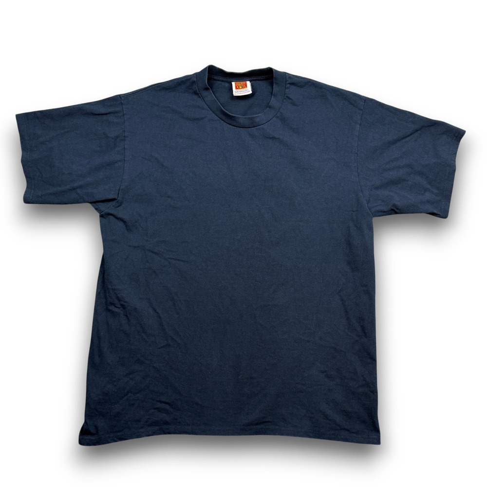 County FB T-Shirt Mens XL Navy Blue Colorway Heavyweight Solid Classic Crew Neck